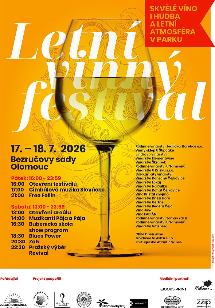 Letní vinný festival Olomouc červenec 2026